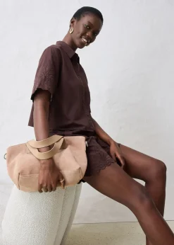 Chemisier court avec soie