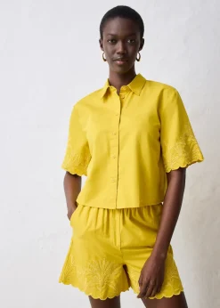 Chemisier court avec soie