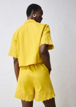 Chemisier court avec soie