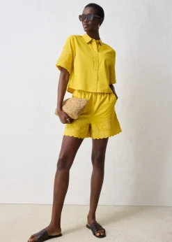 Chemisier court avec soie