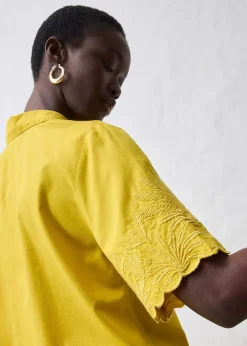 Chemisier court avec soie