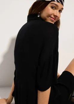 Chemisier court de plage en viscose fluide