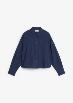 Chemisier court et oversize en coton et soie