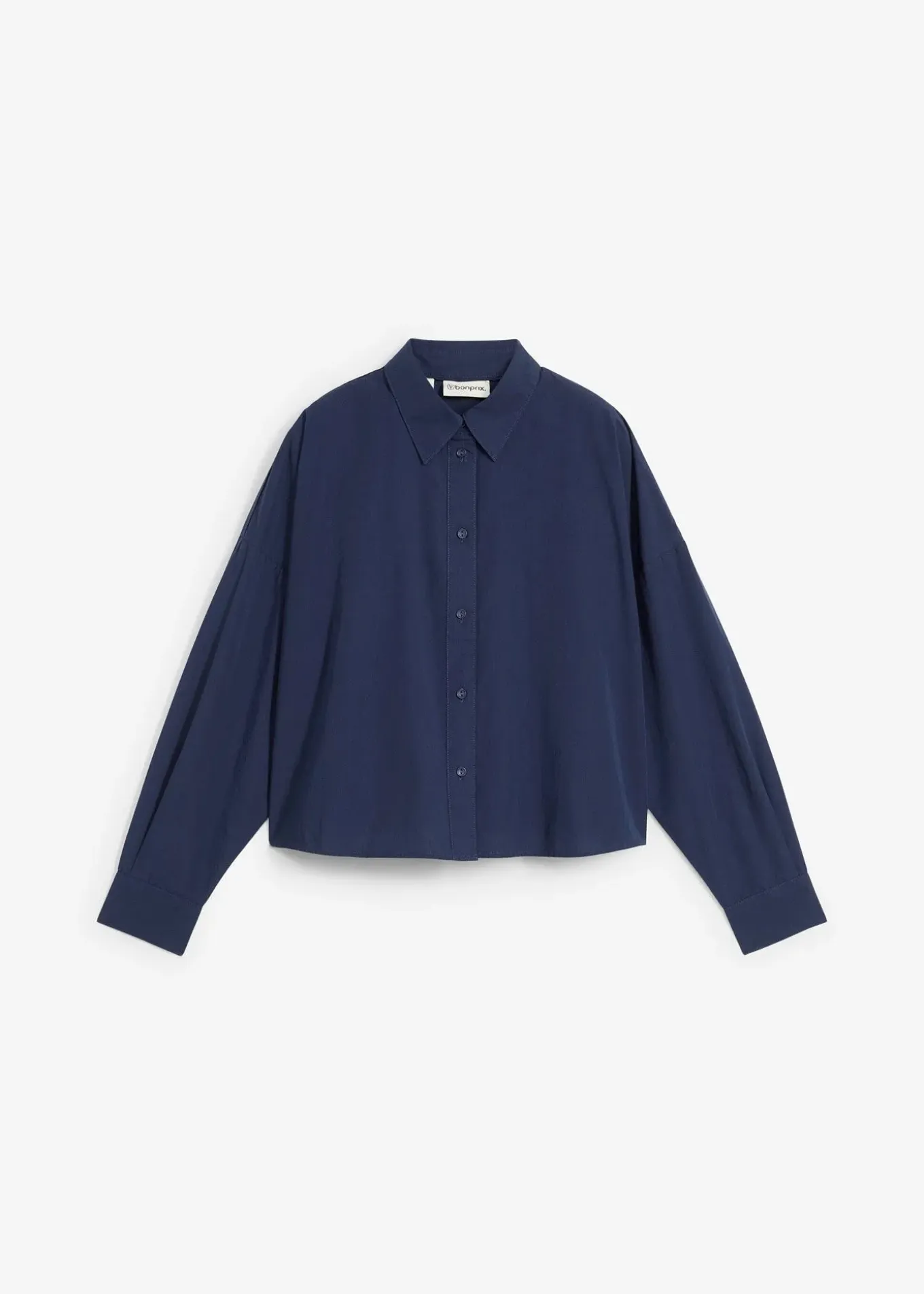 Chemisier court et oversize en coton et soie