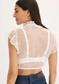 Chemisier de Dirndl en tulle plumetis