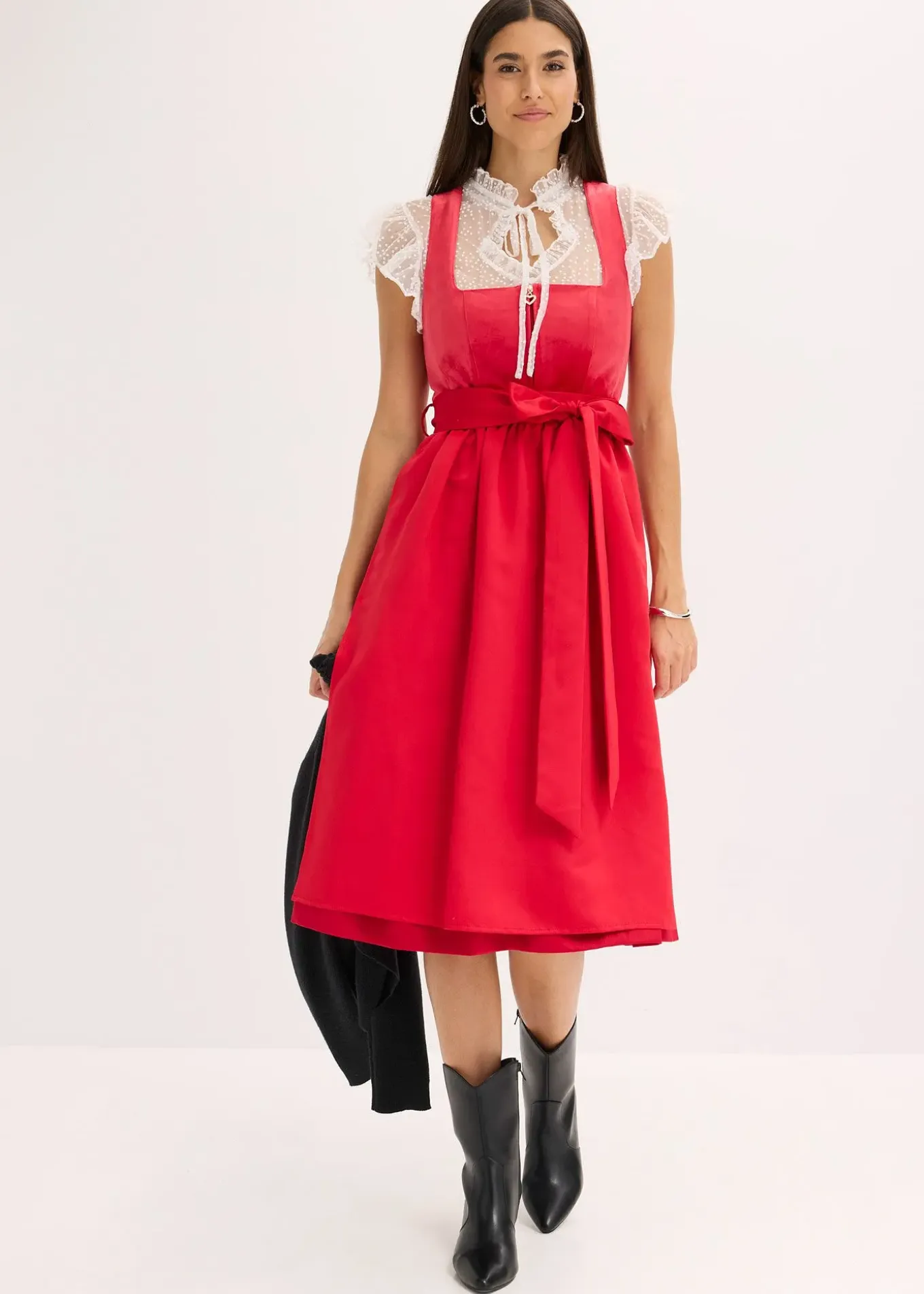 Chemisier de Dirndl en tulle plumetis