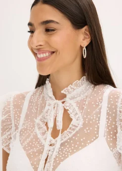 Chemisier de Dirndl en tulle plumetis