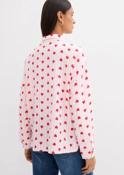 Chemisier doux et oversize en gaze de coton