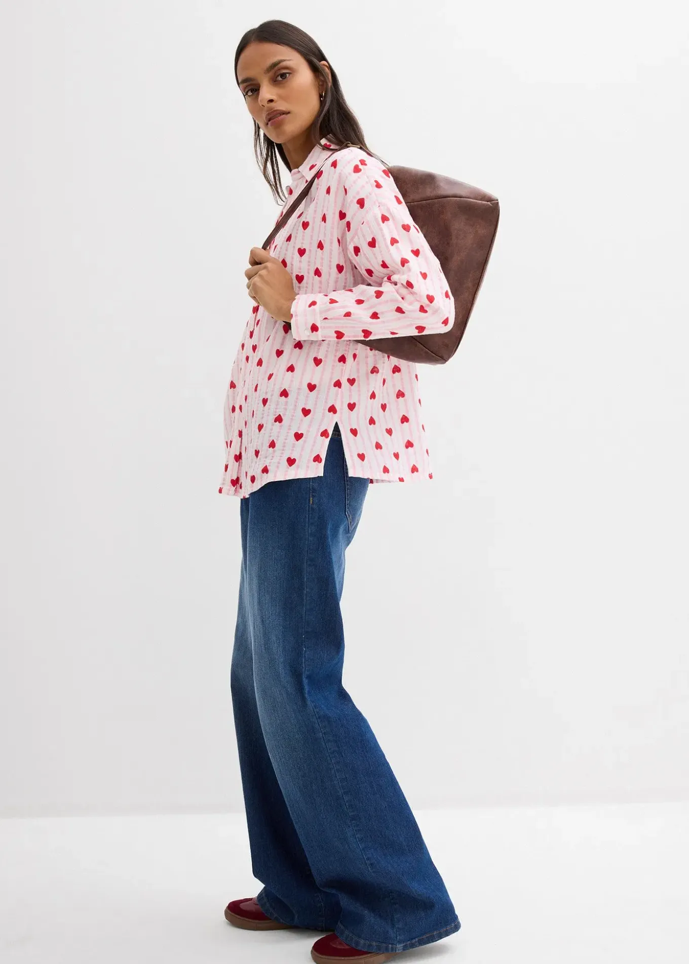 Chemisier doux et oversize en gaze de coton