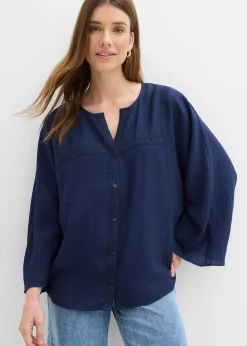 Chemisier en coton à manches larges