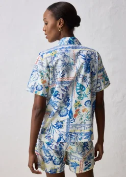 Chemisier en coton et soie