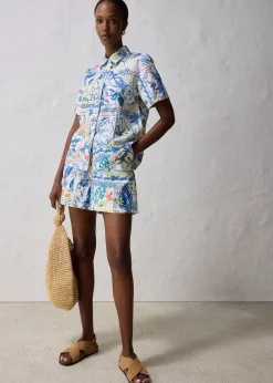 Chemisier en coton et soie