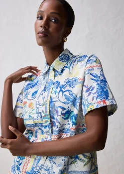 Chemisier en coton et soie