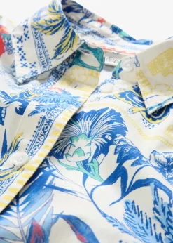 Chemisier en coton et soie