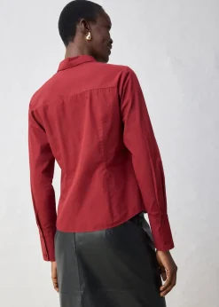 Chemisier en coton et soie