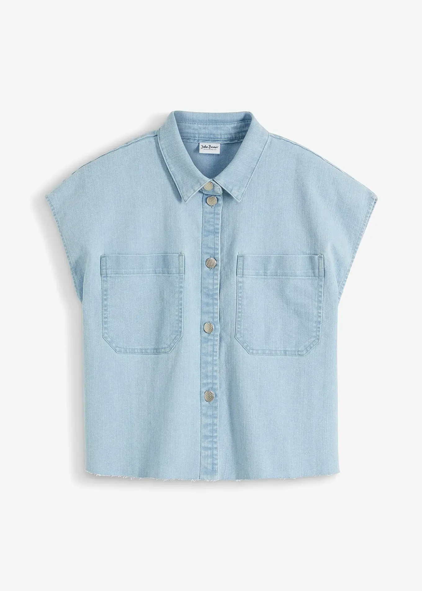 Chemisier en jean court et boxy