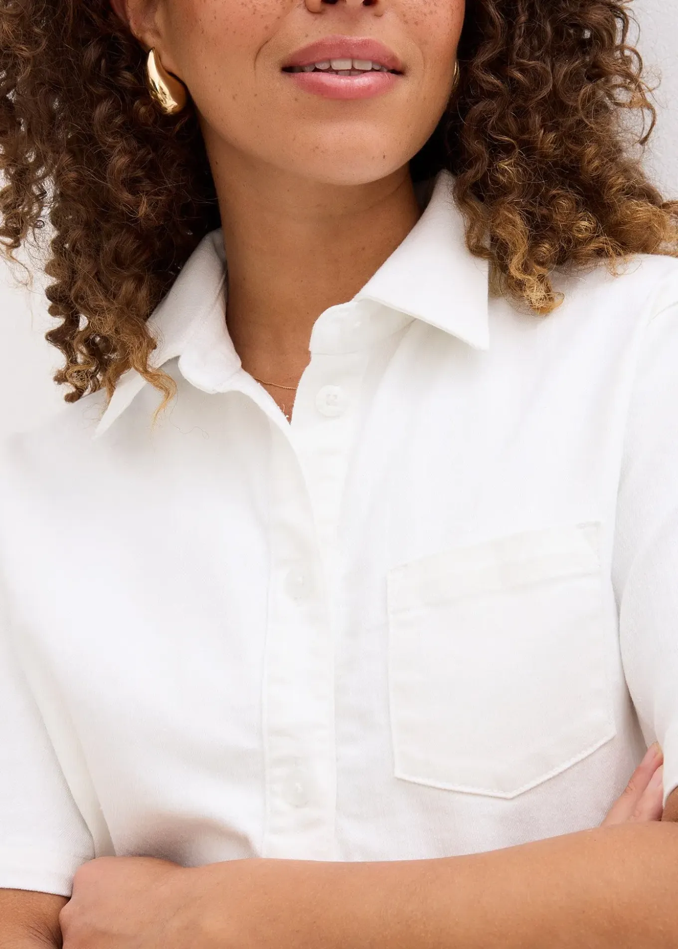 Chemisier en jean, oversize