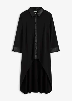 Chemisier en jersey à empiècements en satin