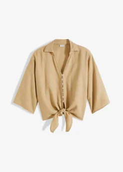 Chemisier en lin mélangé