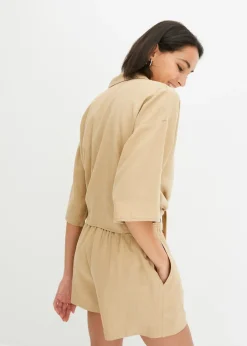 Chemisier en lin mélangé