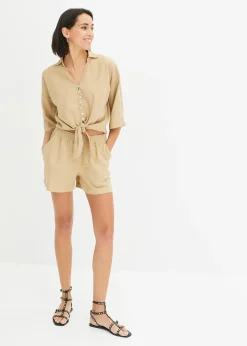 Chemisier en lin mélangé