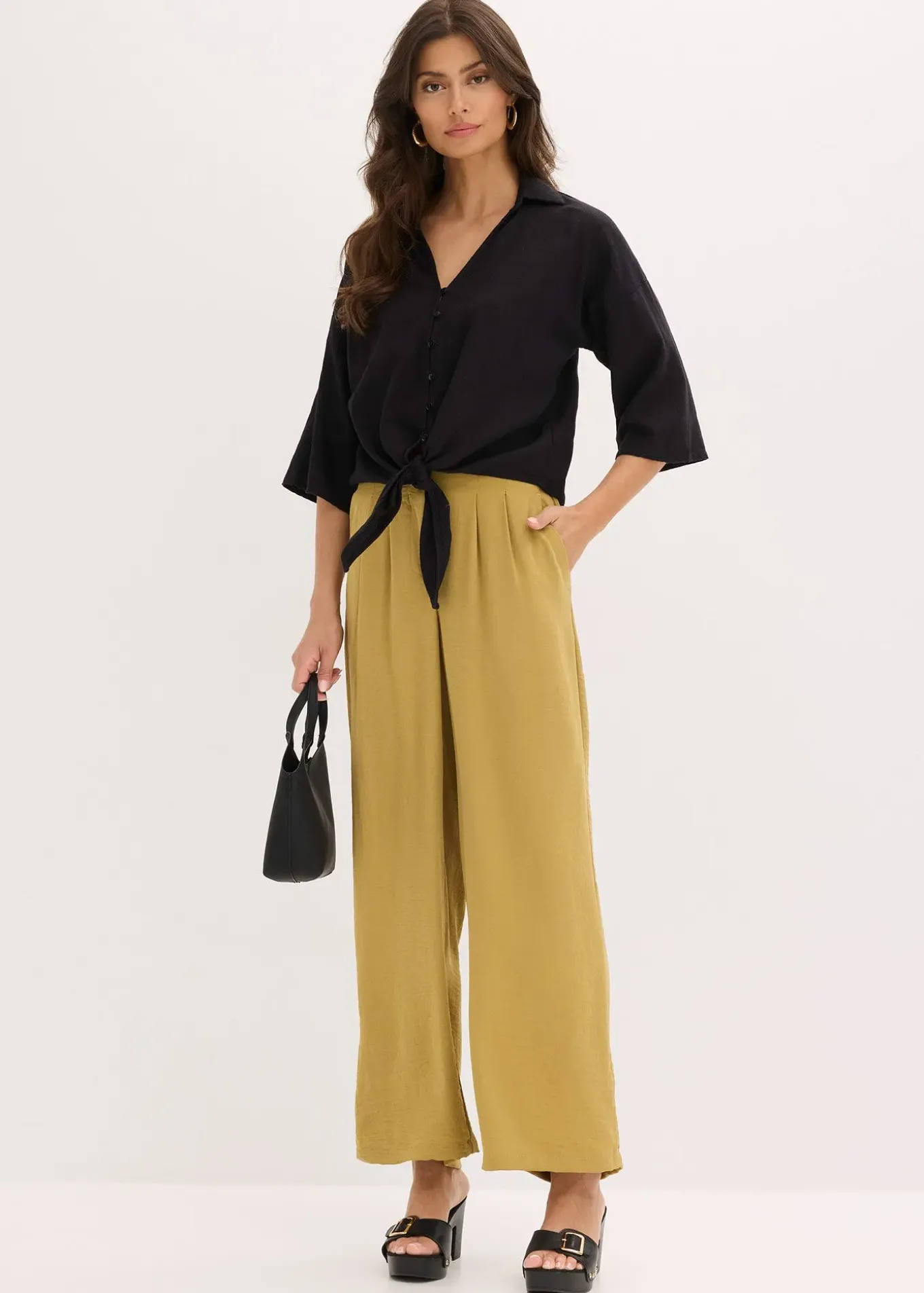 Chemisier en lin mélangé