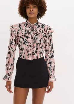 Chemisier en mousseline à volants