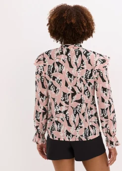 Chemisier en mousseline à volants