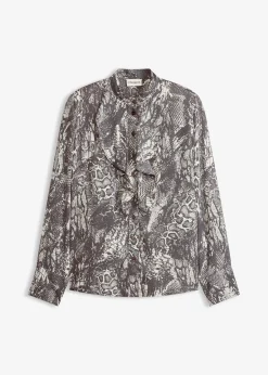 Chemisier en mousseline à volants