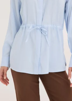 Chemisier en popeline à plis couchés