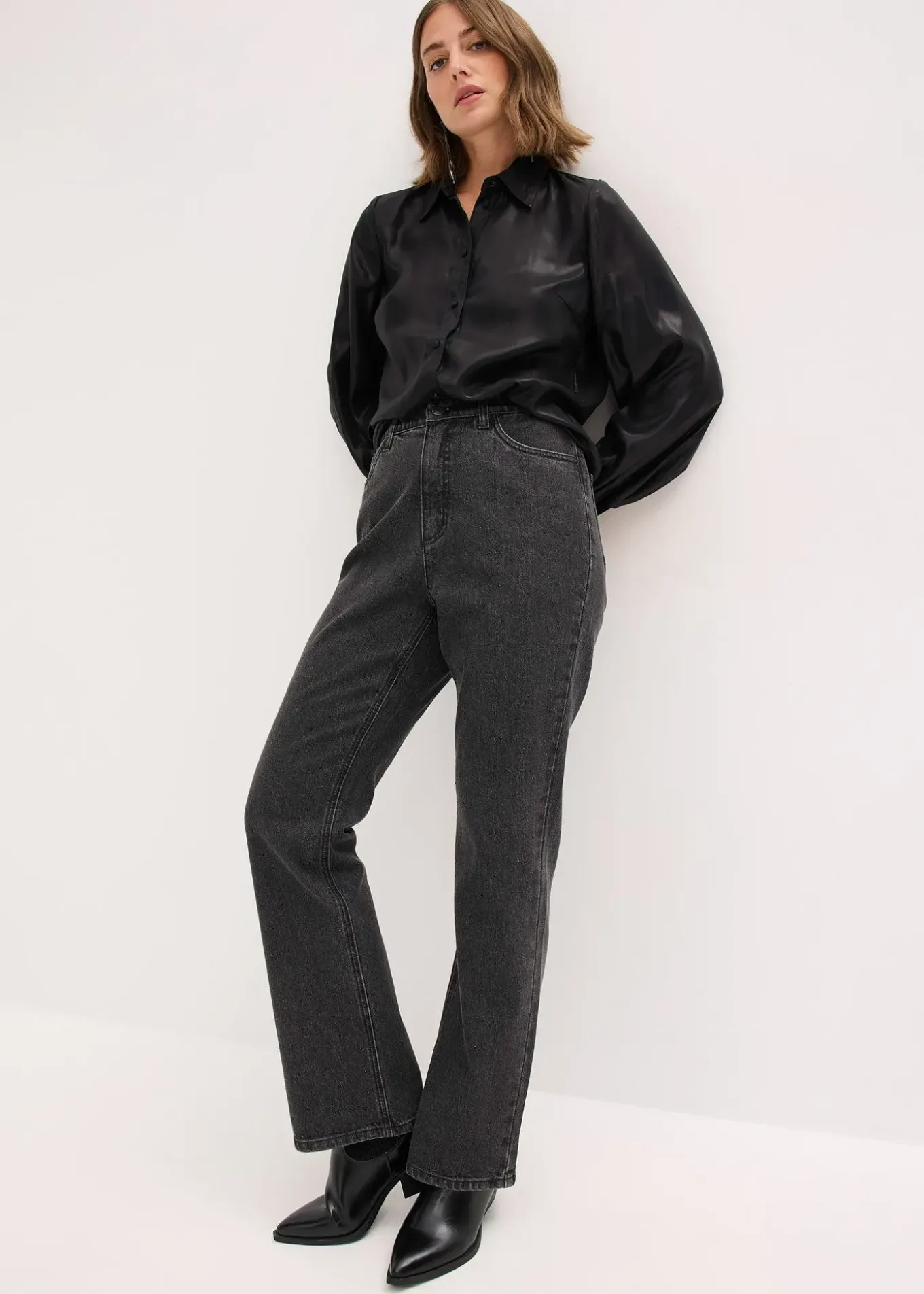 Chemisier en satin brillant