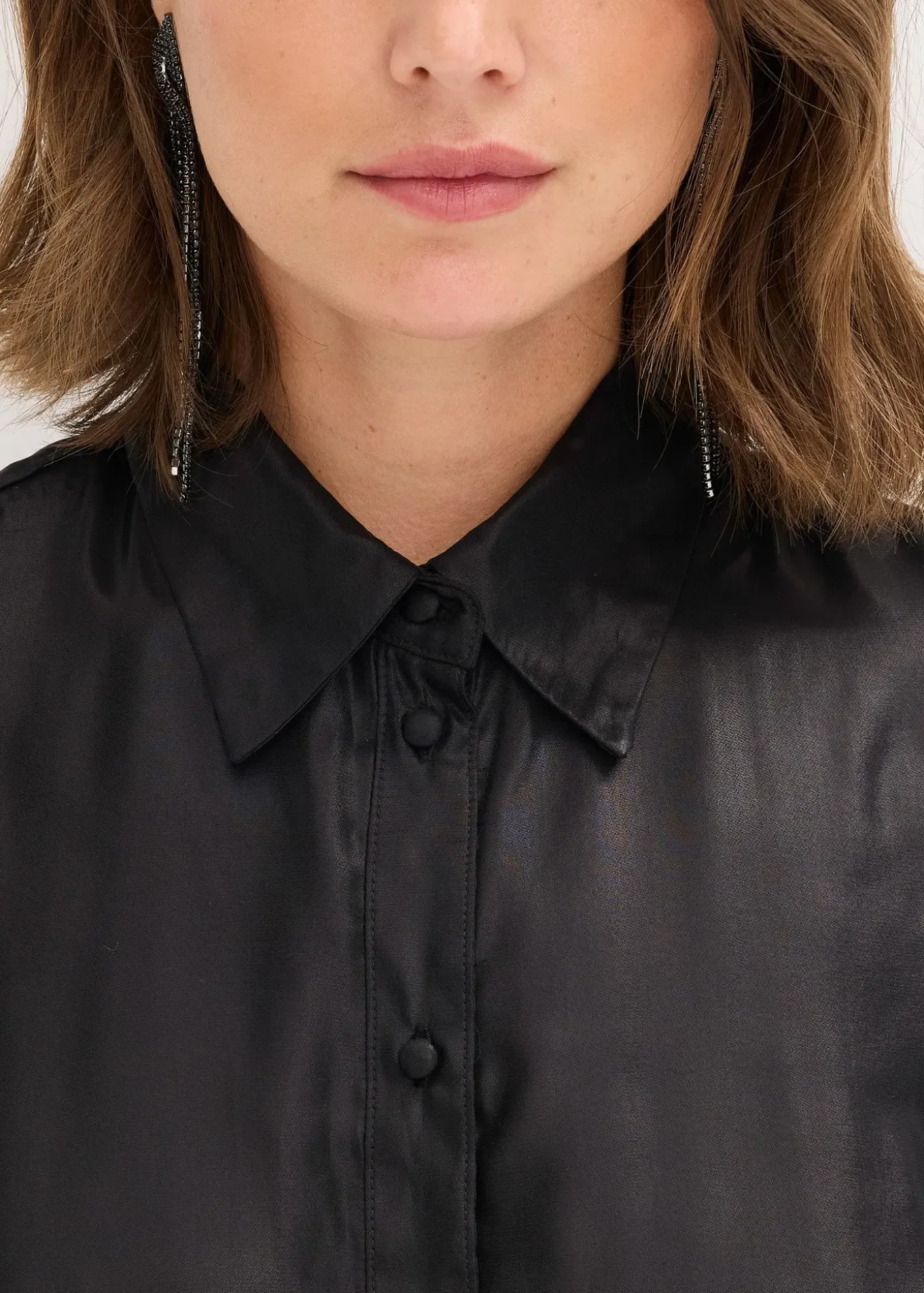 Chemisier en satin brillant