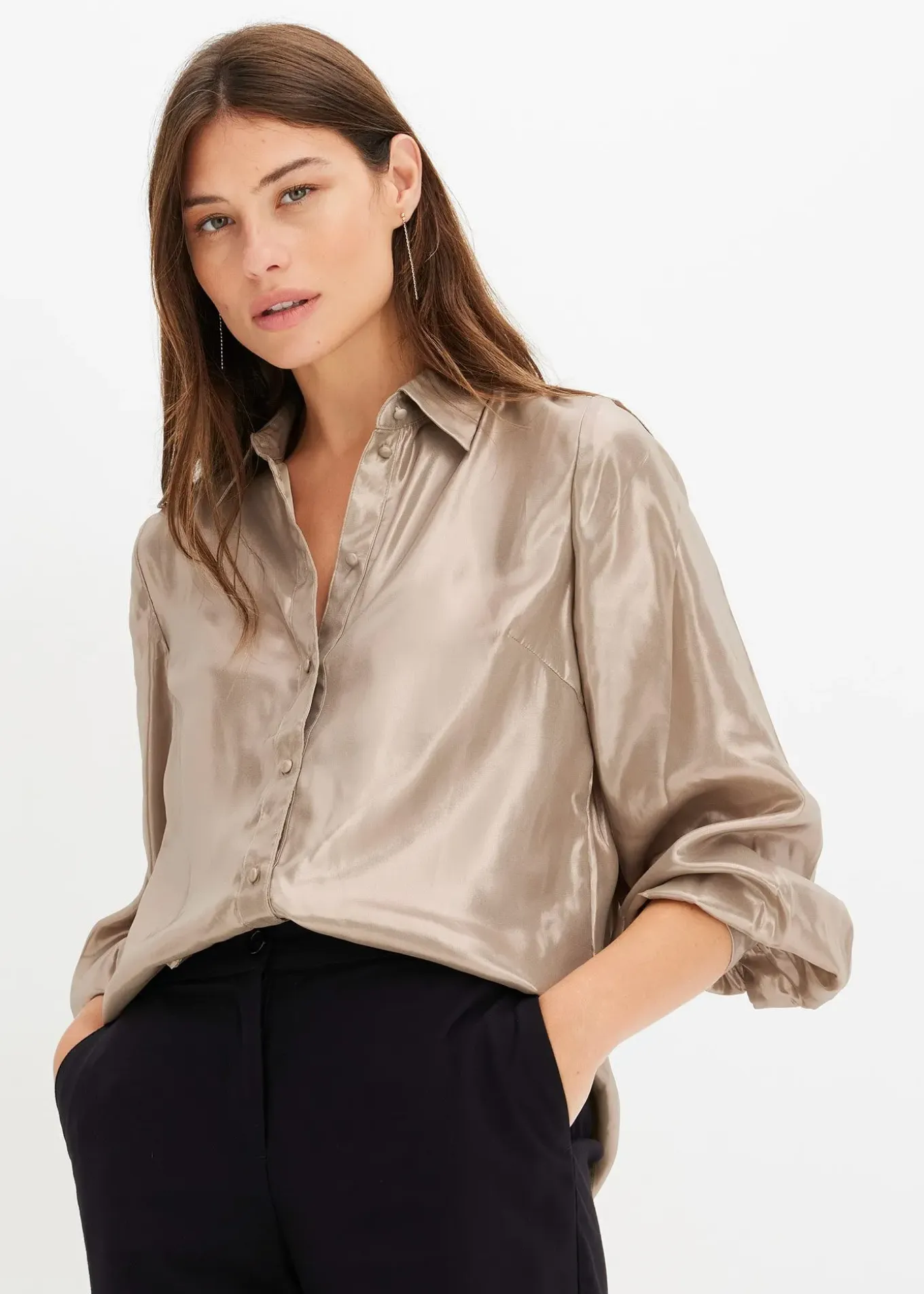 Chemisier en satin brillant