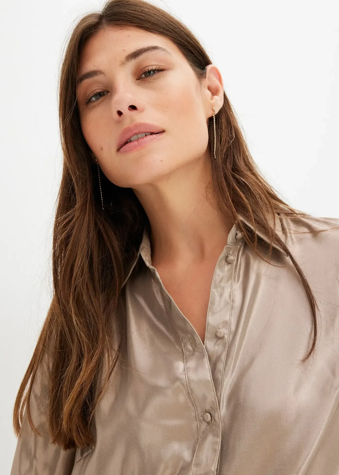 Chemisier en satin brillant