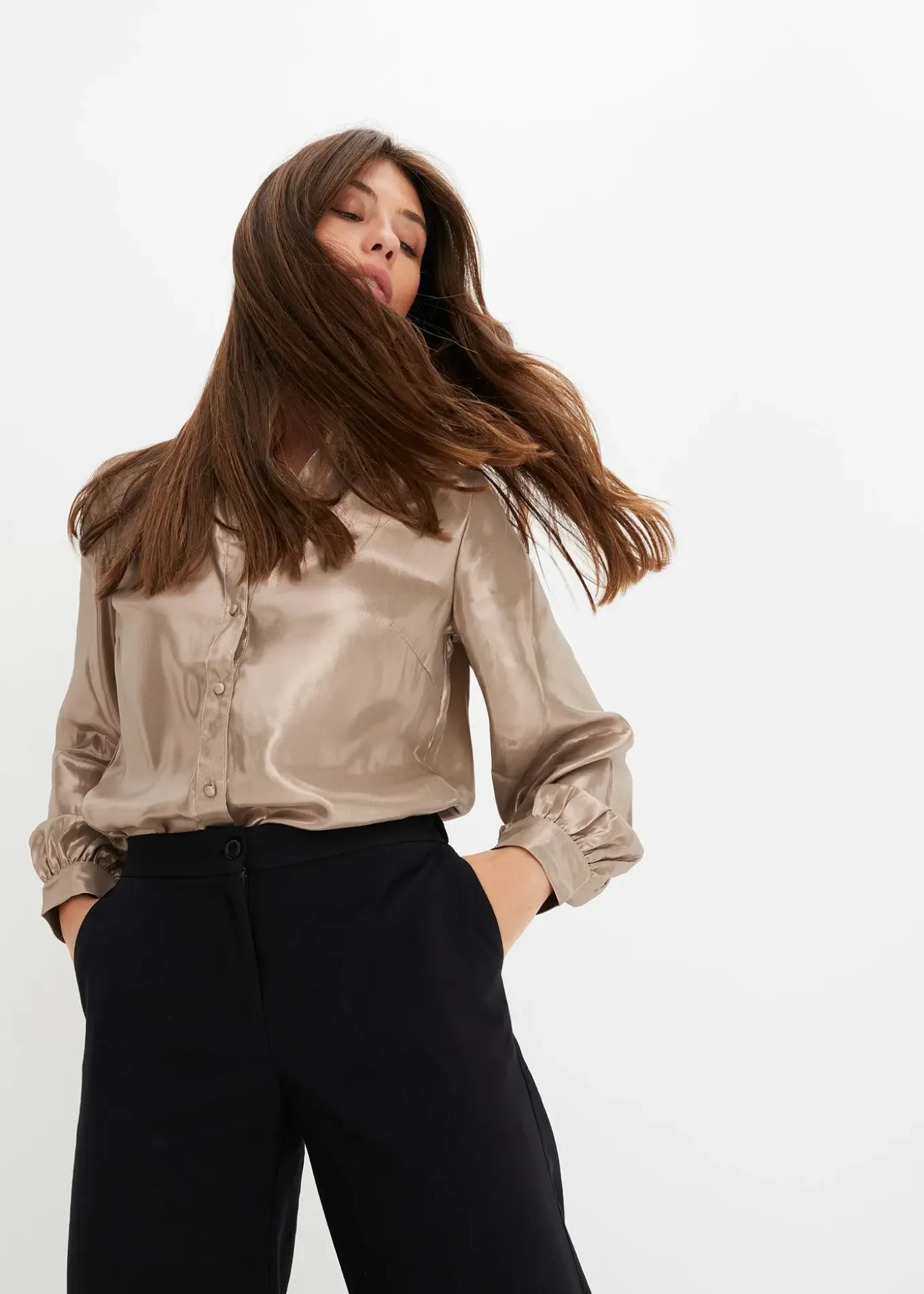 Chemisier en satin brillant