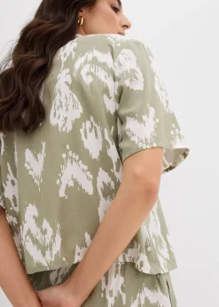 Chemisier en viscose avec imprimé ethnique