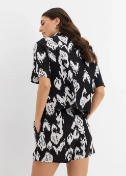 Chemisier en viscose avec imprimé ethnique