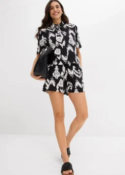 Chemisier en viscose avec imprimé ethnique