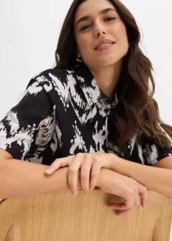 Chemisier en viscose avec imprimé ethnique