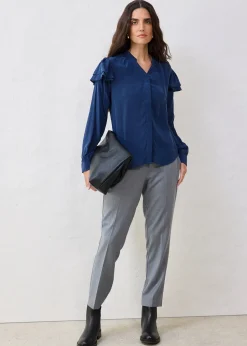 Chemisier en viscose et soie