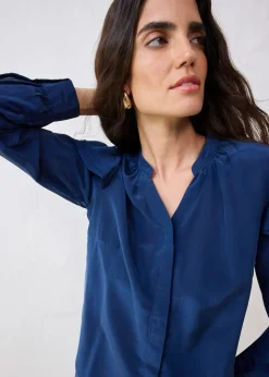 Chemisier en viscose et soie