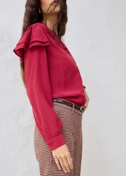 Chemisier en viscose et soie