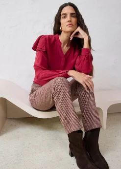 Chemisier en viscose et soie