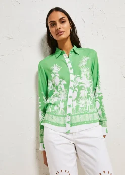 Chemisier en viscose fluide, dos plus long