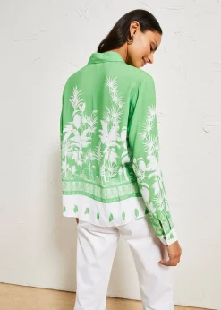 Chemisier en viscose fluide, dos plus long