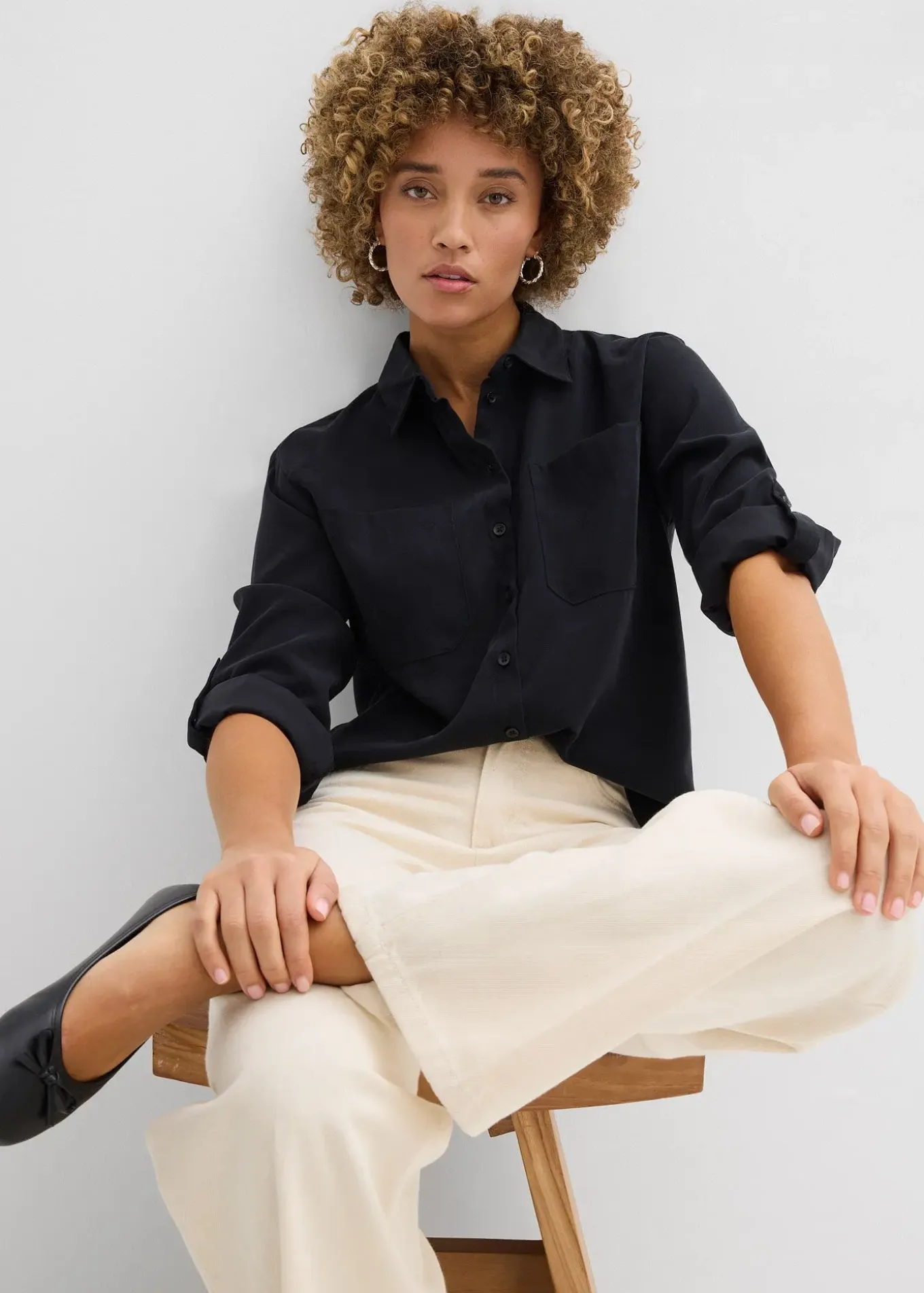 Chemisier fluide en viscose mélangée