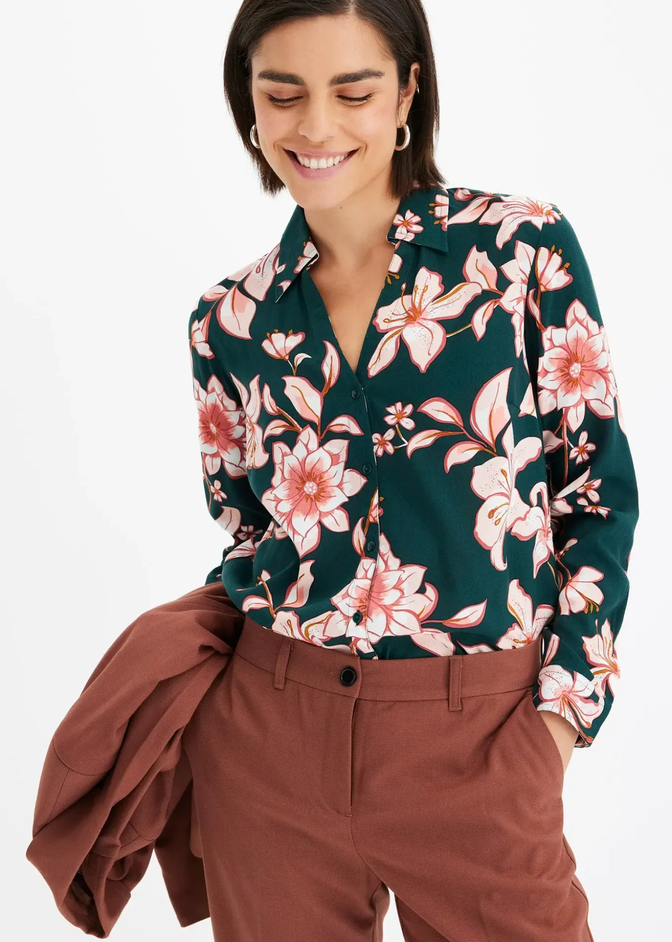 Chemisier imprimé en viscose fluide