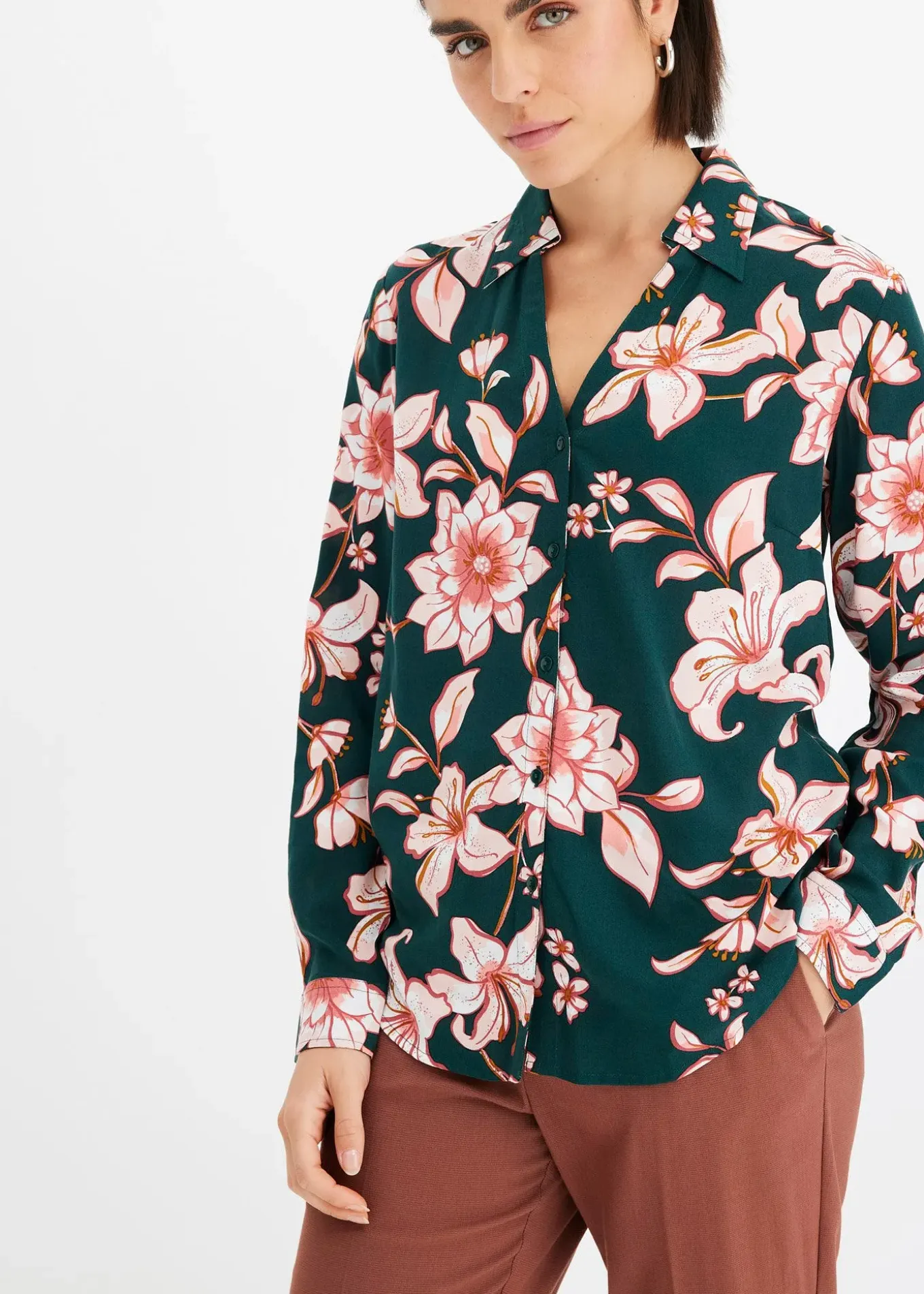 Chemisier imprimé en viscose fluide