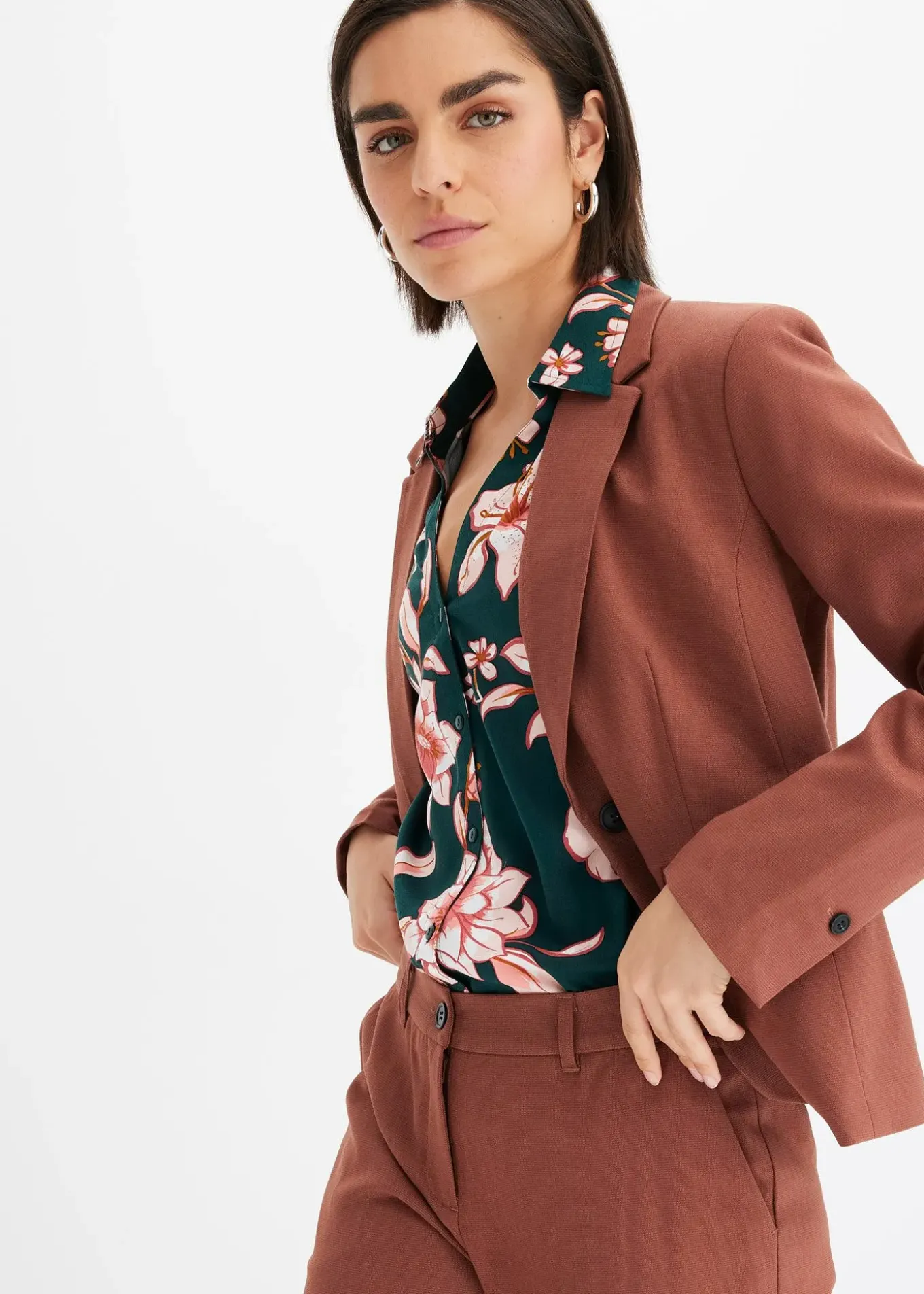 Chemisier imprimé en viscose fluide