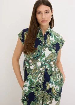 Chemisier imprimé en viscose fluide